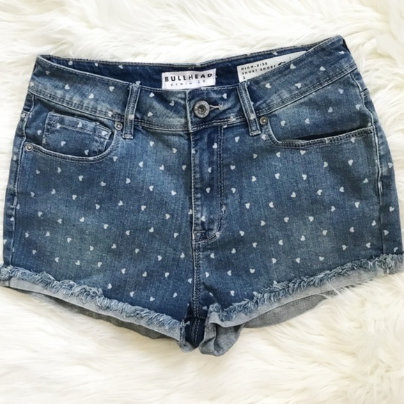 Bullhead Pants - Bullhead : Heart High-Rise Shorts Size 5